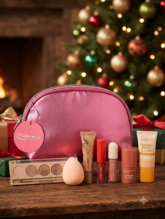 Ulta Beauty Other - 💖 Stocking Stuffer! Ulta Beauty Pink Makeup Pouch with Travel Cosmetics